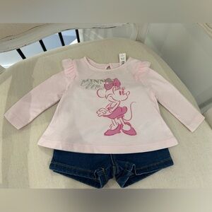 🎀 Baby 3~6 Mth Disney Minnie Mouse X Joe Fresh NWT baby girl outfit